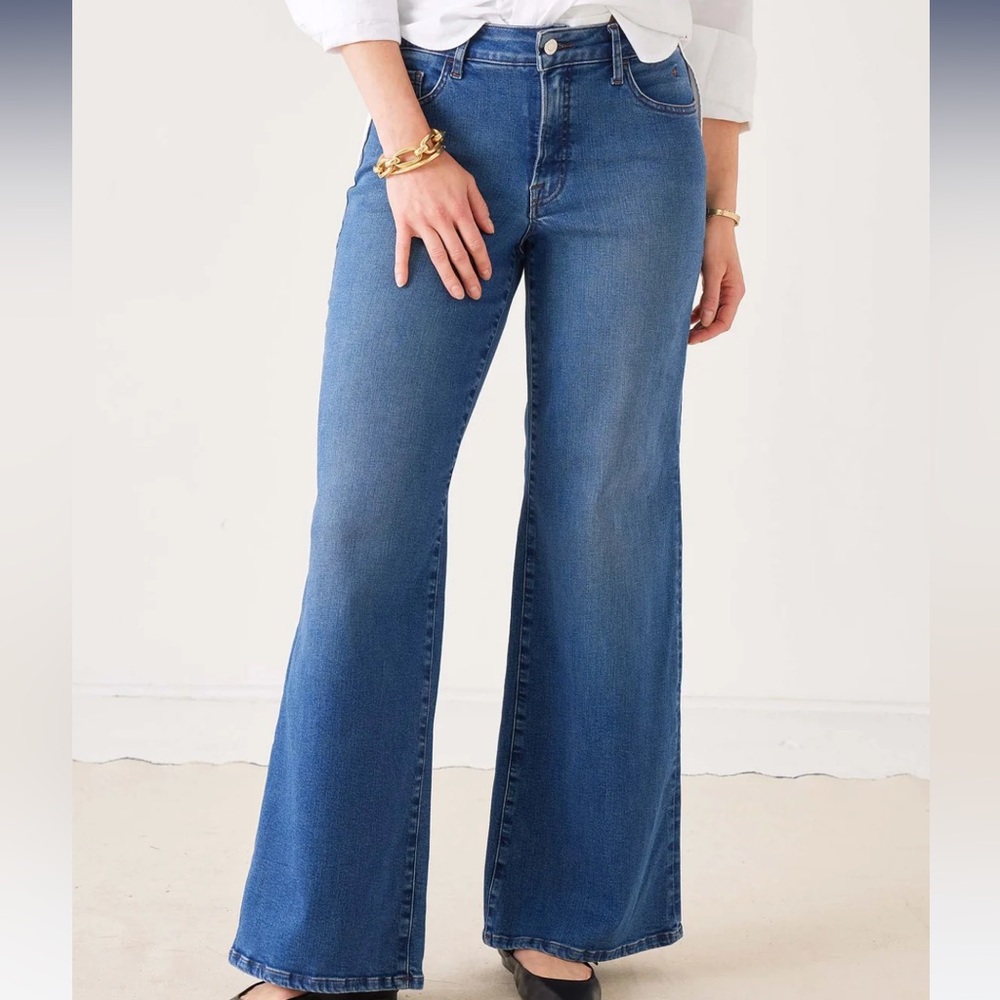 Mersea Voyageur Kate Wide Leg Jeans in Baltic size 30